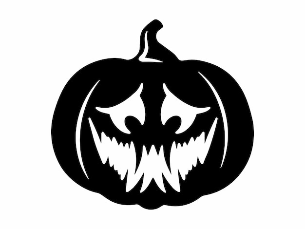 Ilustración de calabaza de cara de miedo de Halloween