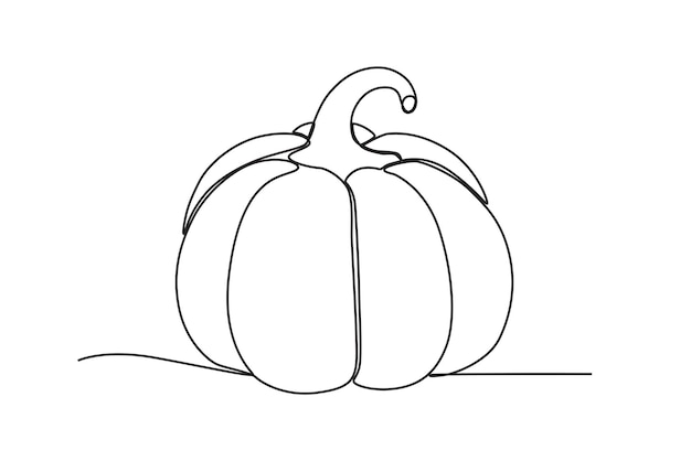 Ilustración de una calabaza para el Día de Acción de Gracias Dibujo en línea de Acción de Gracias