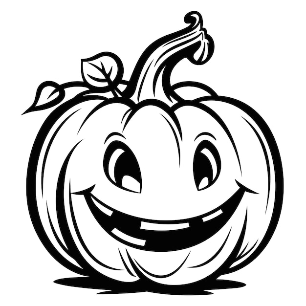 Ilustración de calabaza de Halloween aislada en fondo blanco para el logotipo de la camiseta