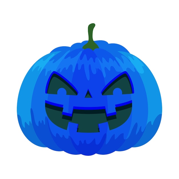 Ilustración de calabaza de Halloween dibujada a mano sobre un fondo blanco