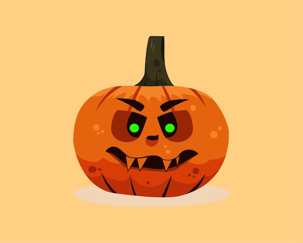 Ilustración de calabaza de Halloween de miedo.