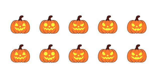 Ilustración de la calabaza de Halloween