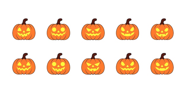 Vector ilustración de la calabaza de halloween