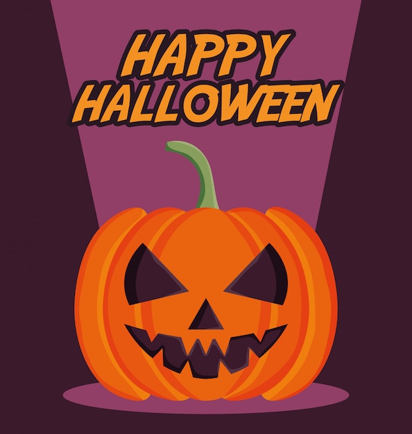 Vector ilustración de calabaza de halloween