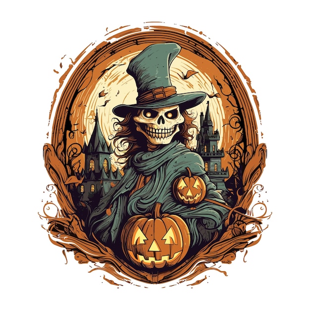 Ilustración de la calabaza de Halloween