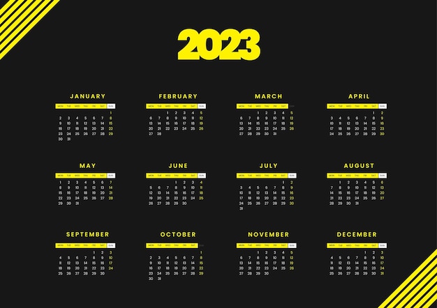 Ilustración del calendario 2023