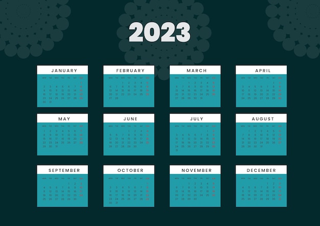 Ilustración del calendario 2023