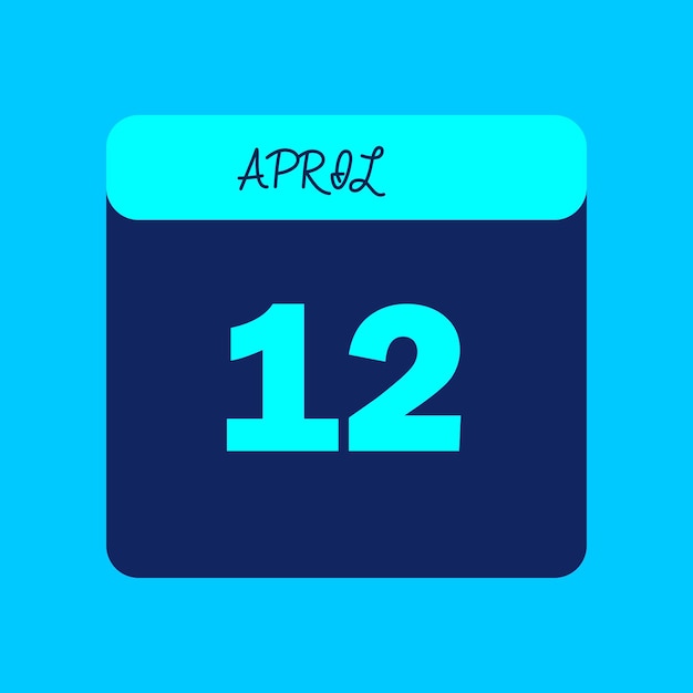 Ilustración del calendario del mes de abril de 2024