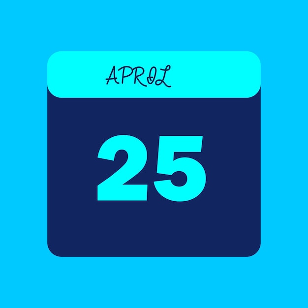 Ilustración del calendario del mes de abril de 2024