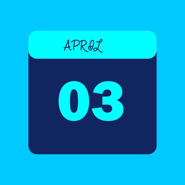 Ilustración del calendario del mes de abril de 2024
