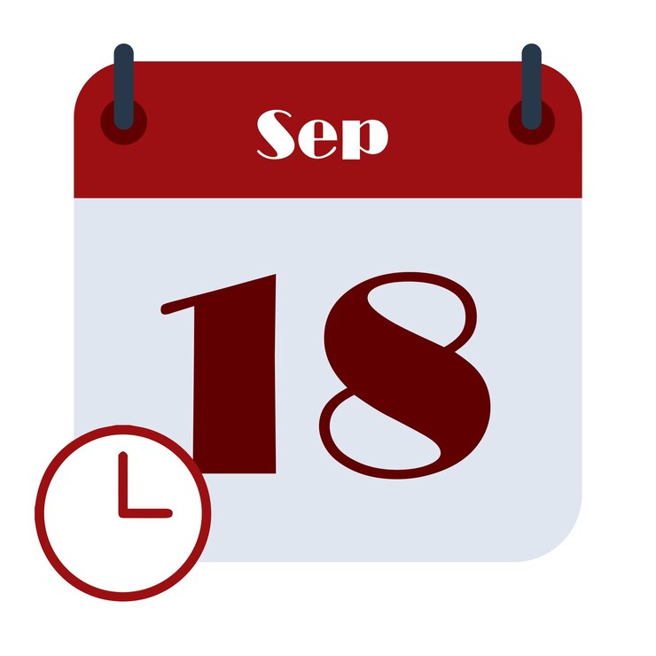Vector ilustración del calendario del mes de septiembre de 2024