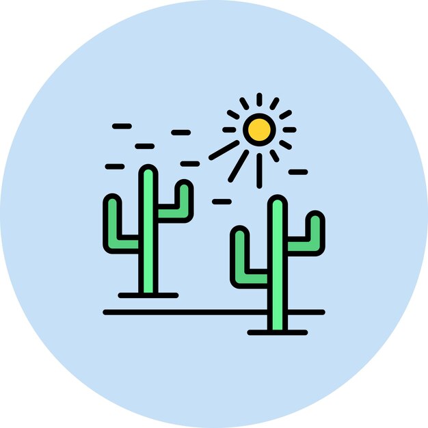 Ilustración de la calidez del desierto