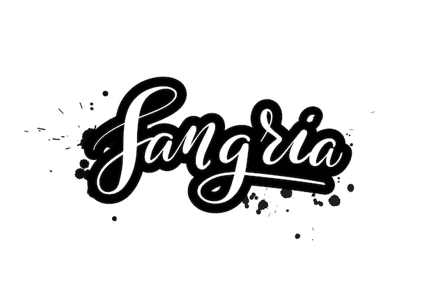 Ilustración de caligrafía vectorial aislada sobre fondo blanco