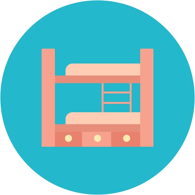 Ilustración de una cama de literas