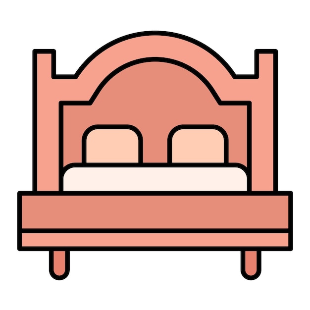 Ilustración de la cama plana