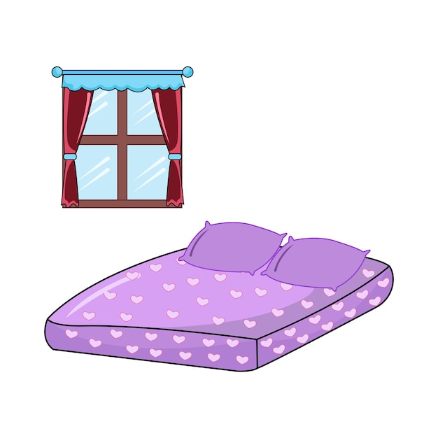 Vector ilustración de la cama