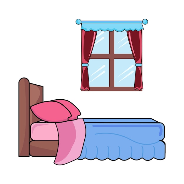 Ilustración de la cama