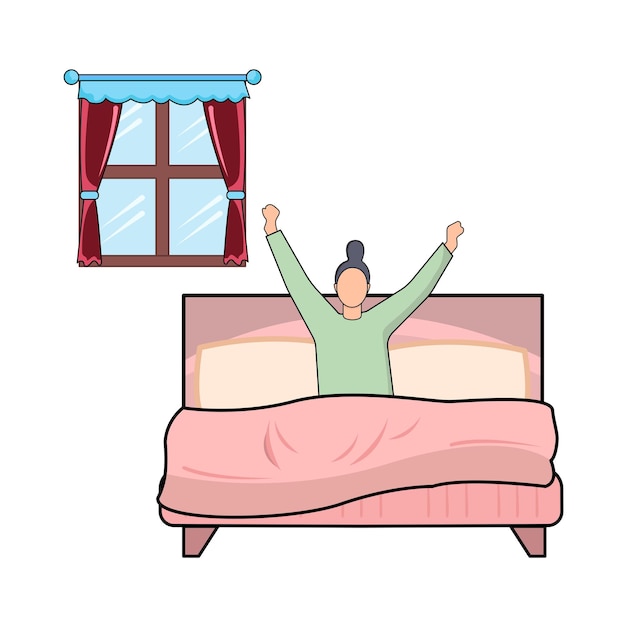 Vector ilustración de la cama