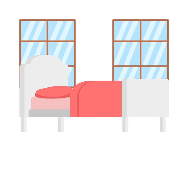 Vector ilustración de la cama