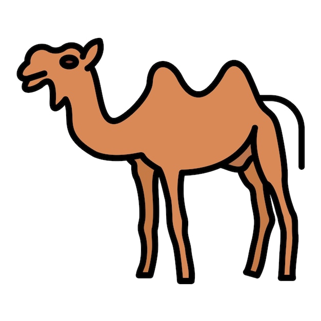 Ilustración del camello plano