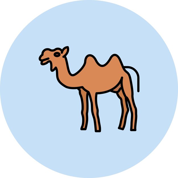 Ilustración del camello plano
