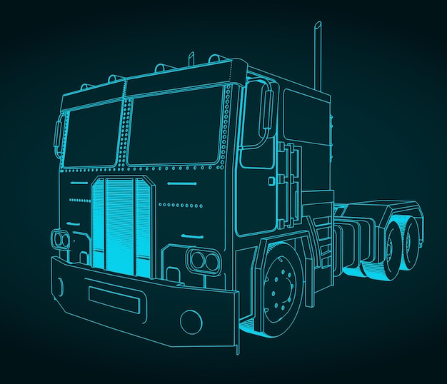 Ilustración de un camión tractor