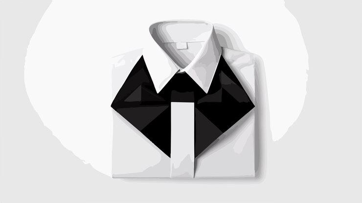 Vector ilustración de camisa plegada de papel origami para el día del padre
