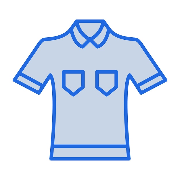Ilustración de la camisa de tono azul polo.