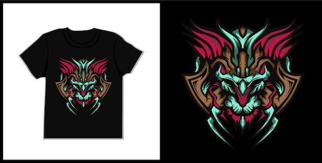 Ilustración de camiseta de pinzas de tigre