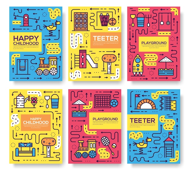 Ilustración de campo de juegos de arte