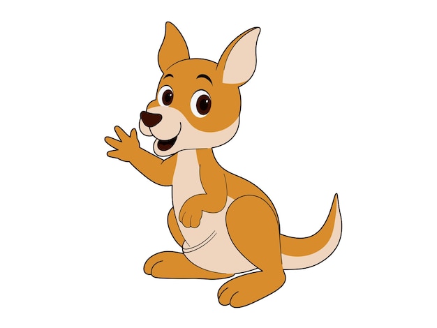 Ilustración de un canguro animal muy bonito