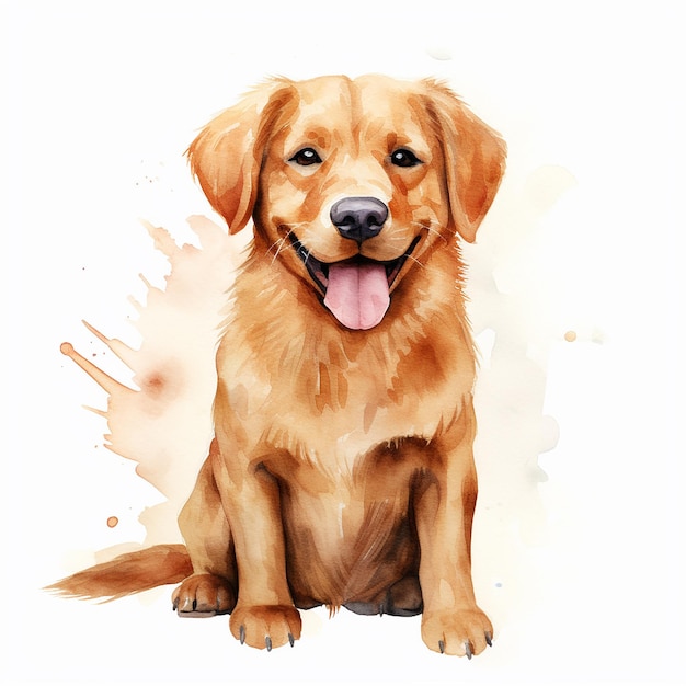 Vector ilustración canina expresiva con un fondo blanco