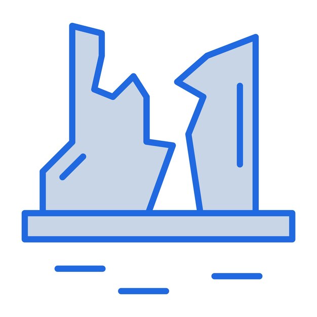 Ilustración del cañón en tono azul