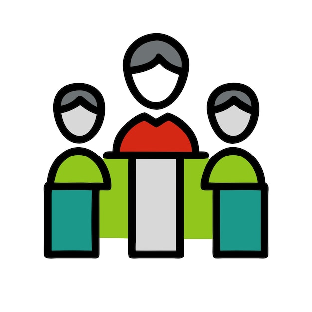 Ilustración de la capa vectorial PNG transparente del líder plano