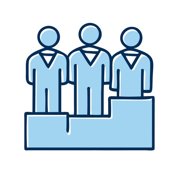 Ilustración de la capa vectorial PNG transparente del líder plano