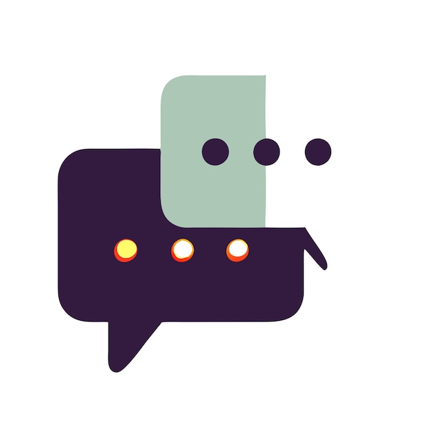 Ilustración de la capa vectorial transparente del icono de comunicación plana PNG