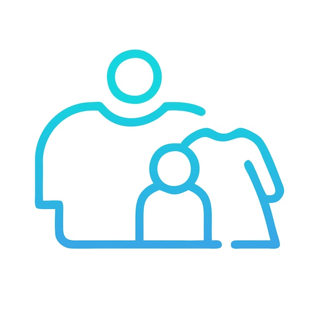 Ilustración de la capa vectorial transparente PNG del icono de la familia plana