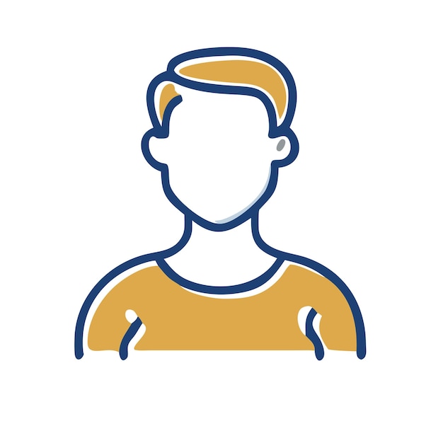 Ilustración de capa vectorial transparente PNG de icono humano plano
