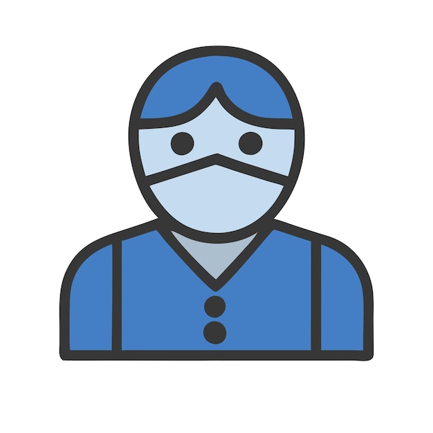 Ilustración de capa vectorial transparente PNG con icono plano de Avatar