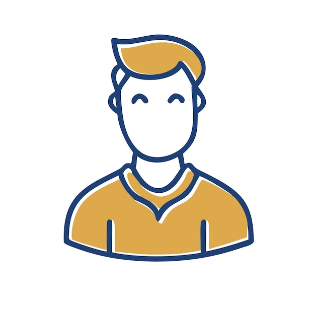 Ilustración de capa vectorial transparente PNG con icono plano de Avatar
