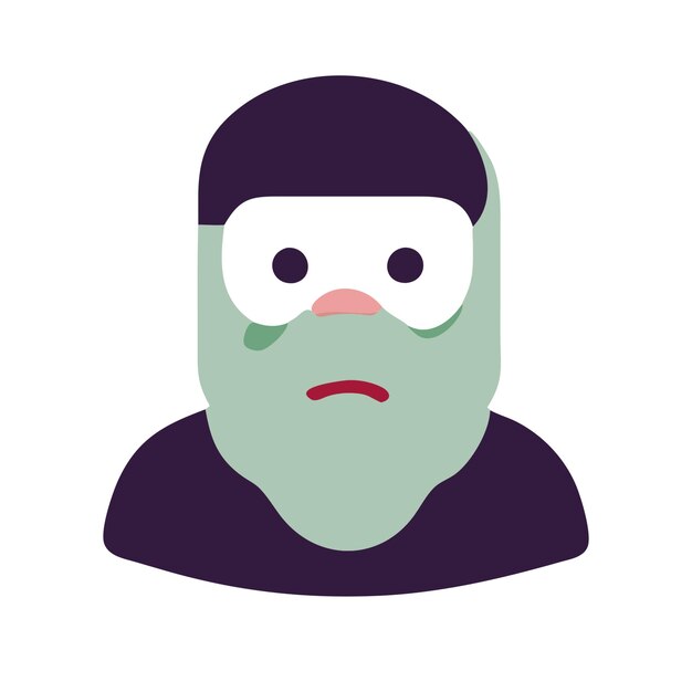 Ilustración de capa vectorial transparente PNG con icono plano de Avatar