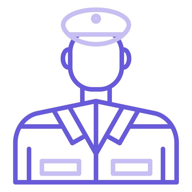 Ilustración del capitán del ejército Vector