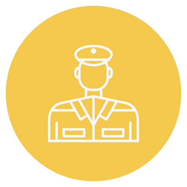 Ilustración del capitán del ejército Vector