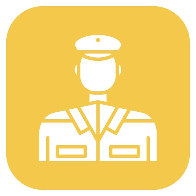 Ilustración del capitán del ejército Vector