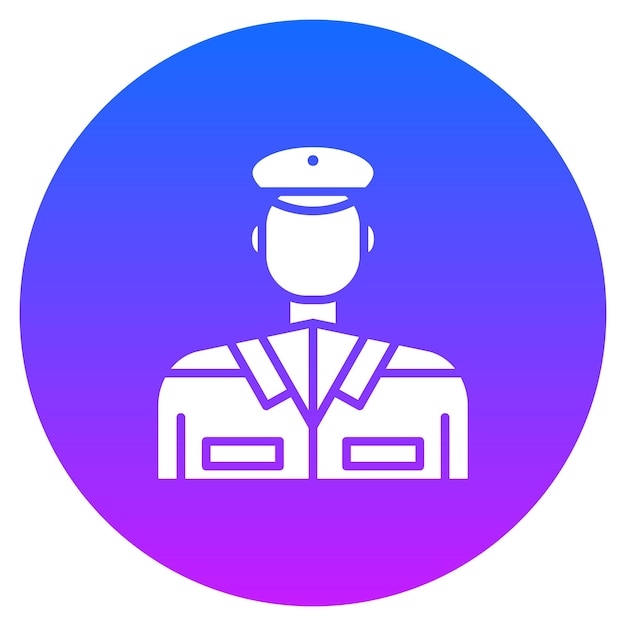 Ilustración del capitán del ejército Vector