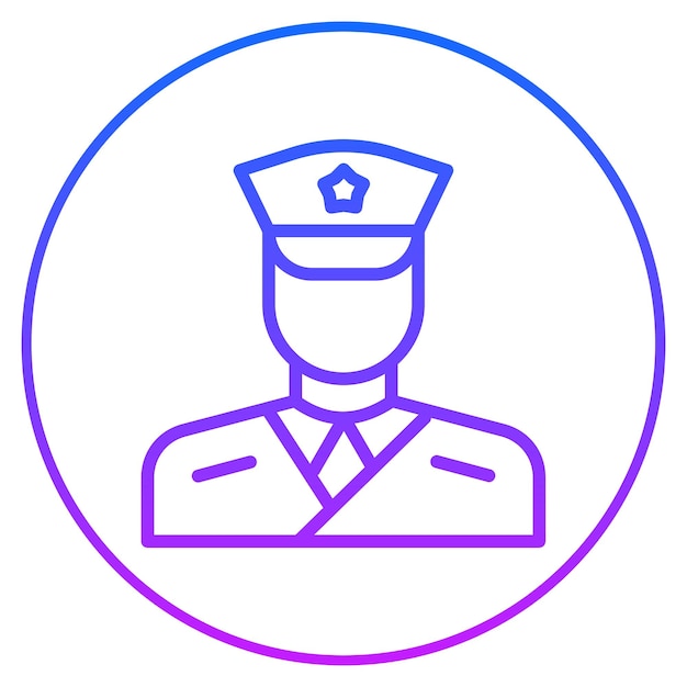 Ilustración del capitán del ejército Vector