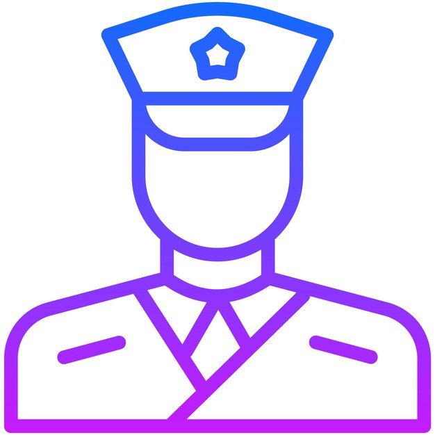 Ilustración del capitán del ejército Vector