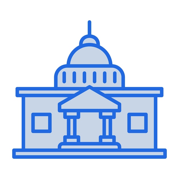 Ilustración del Capitolio en tono azul