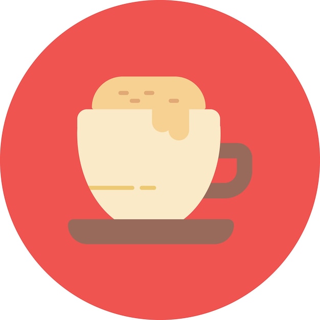 Ilustración del capuchino plano