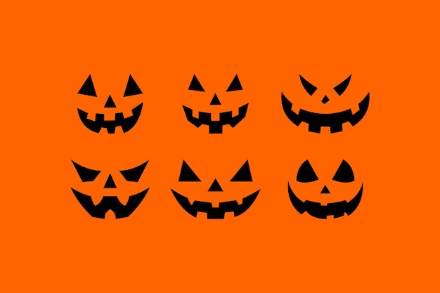 Ilustración de la cara de la calabaza de Jack O'Lanterns